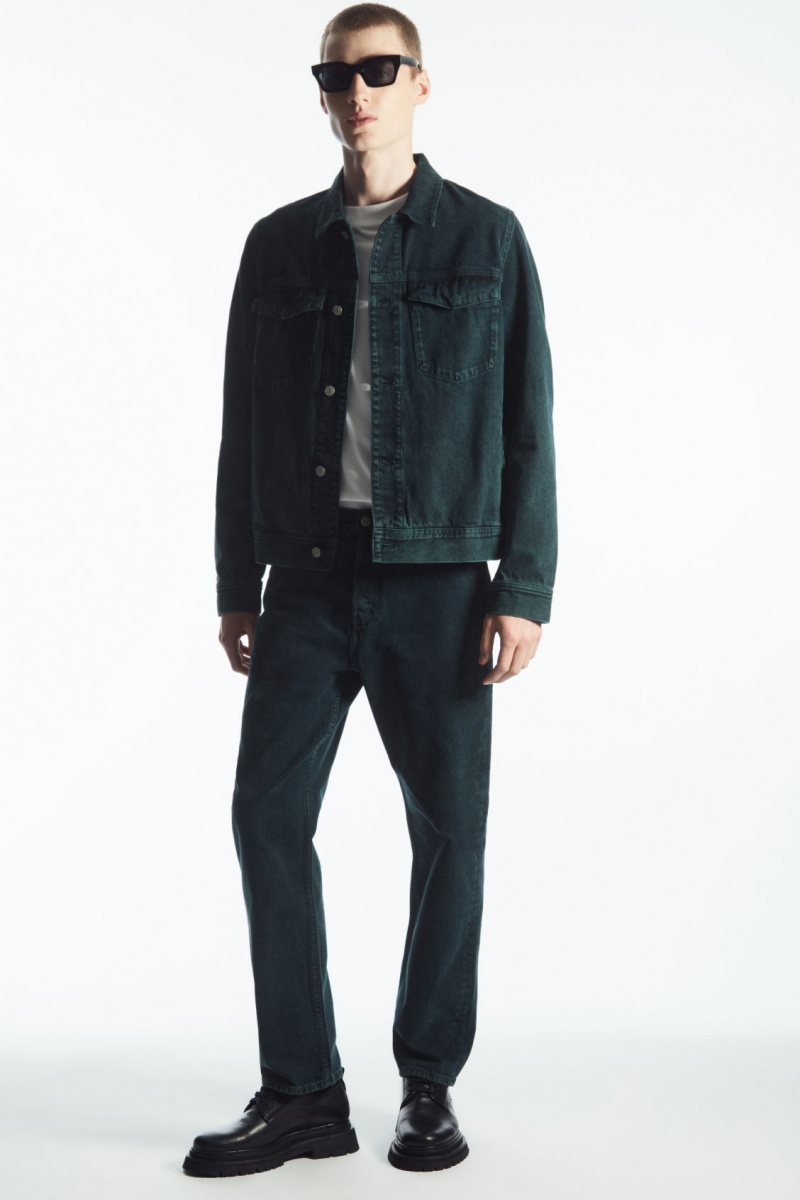 Pánské Bundy COS Two-Tone Denim Zelene | MLWP-63941