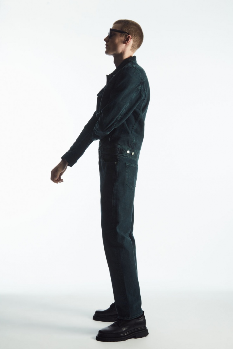 Pánské Bundy COS Two-Tone Denim Zelene | MLWP-63941