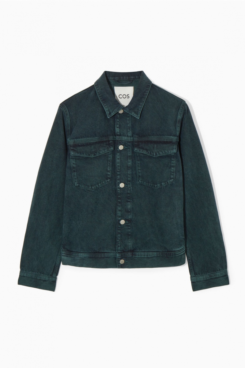 Pánské Bundy COS Two-Tone Denim Zelene | MLWP-63941