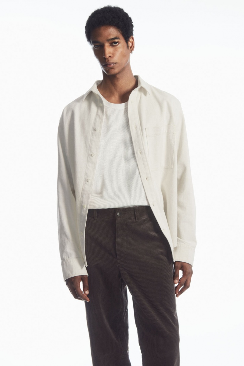 Pánské Chino Kalhoty COS Rovný-Leg Corduroy Hnědé | QXFY-41268