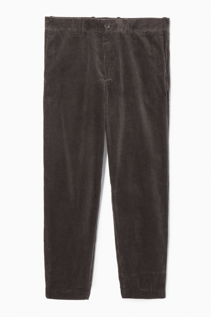 Pánské Chino Kalhoty COS Rovný-Leg Corduroy Hnědé | QXFY-41268