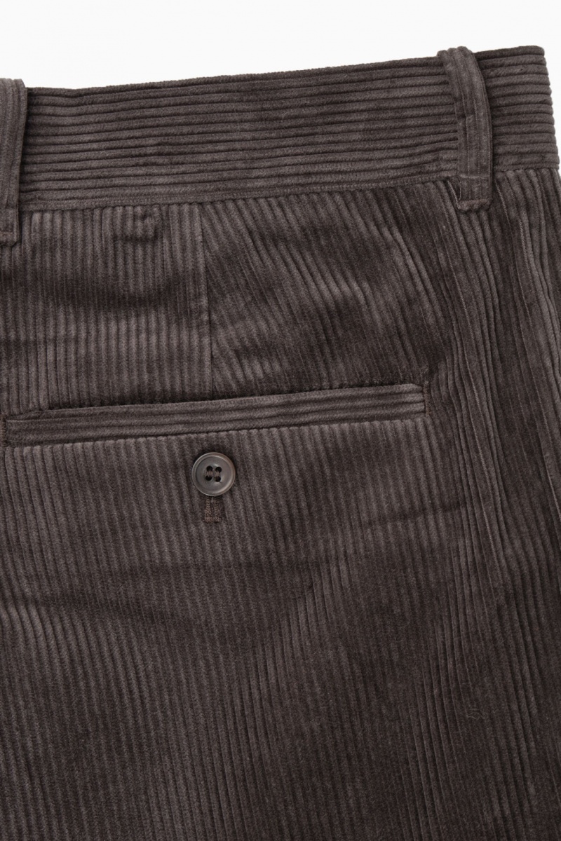 Pánské Chino Kalhoty COS Rovný-Leg Corduroy Hnědé | QXFY-41268