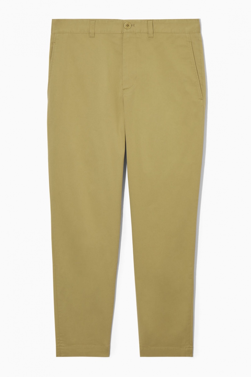 Pánské Chino Kalhoty COS Tapered Twill Tmavě Béžový | TEXW-25870