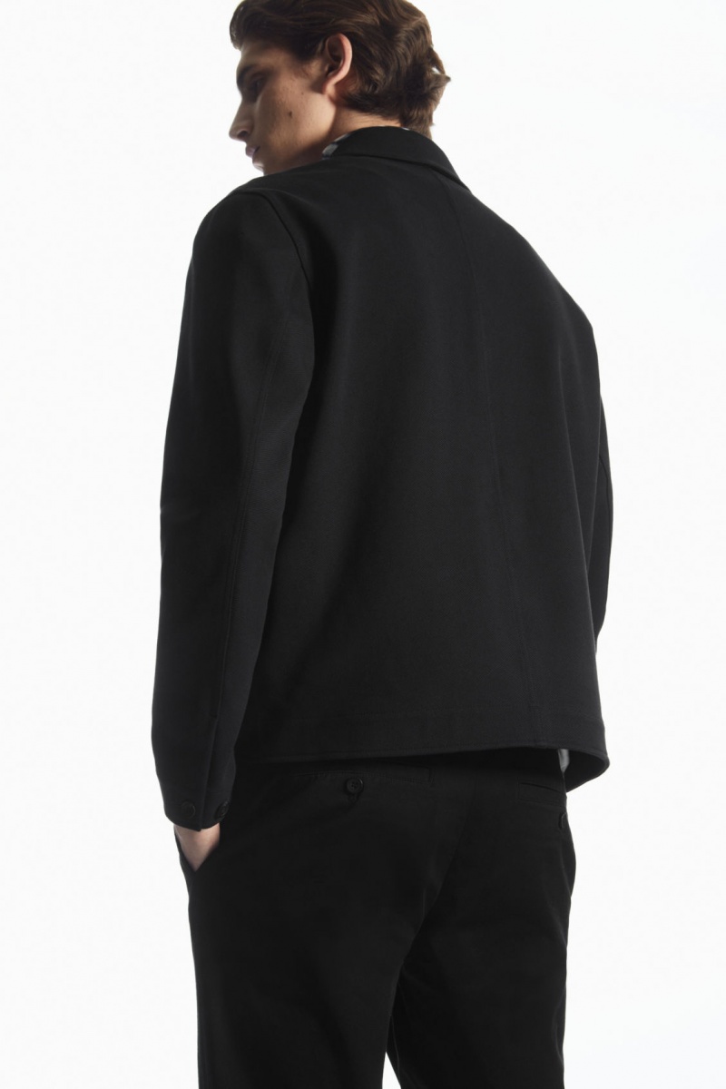 Pánské Chino Kalhoty COS Tapered Twill Černé | FZBV-21685