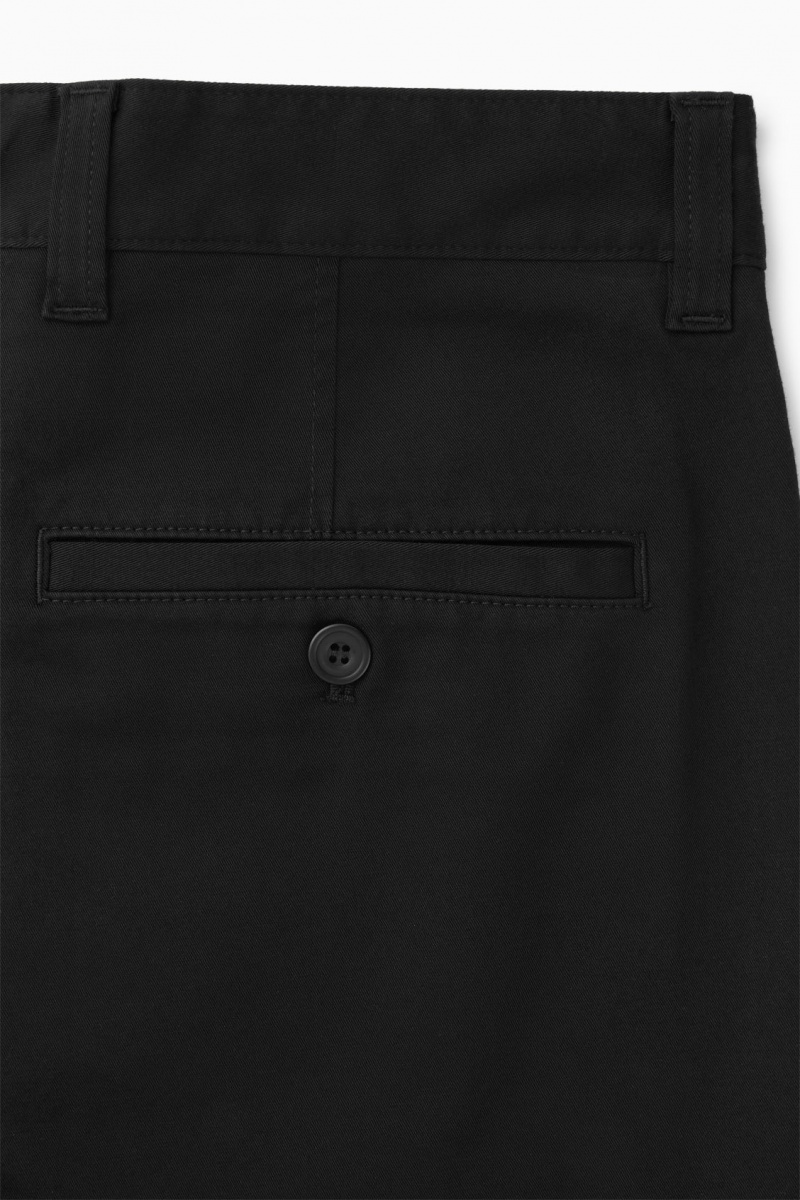 Pánské Chino Kalhoty COS Tapered Twill Černé | FZBV-21685