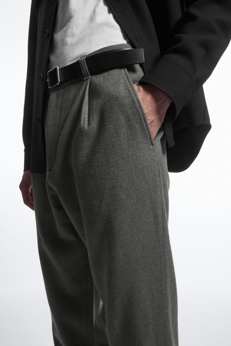 Pánské Chino Kalhoty COS Tapered Vlna Šedé | KRFB-98721