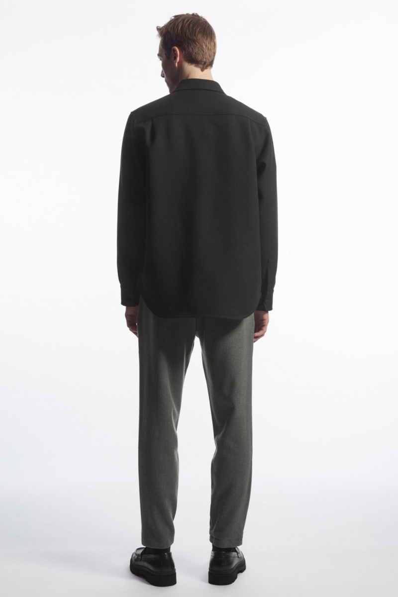 Pánské Chino Kalhoty COS Tapered Vlna Šedé | KRFB-98721