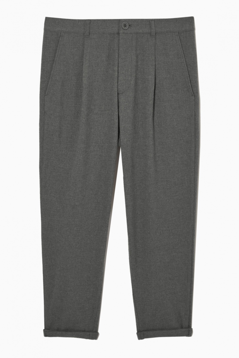 Pánské Chino Kalhoty COS Tapered Vlna Šedé | KRFB-98721