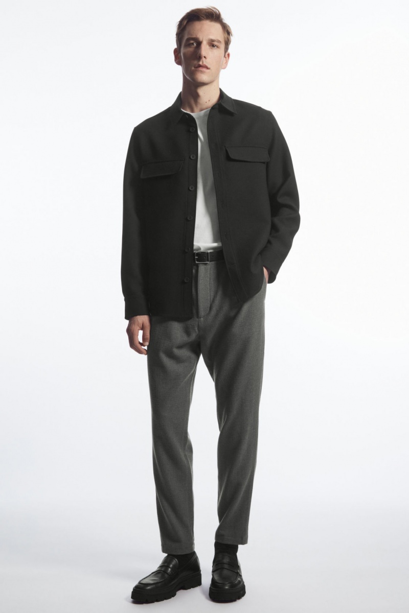 Pánské Chino Kalhoty COS Tapered Vlna Šedé | KRFB-98721