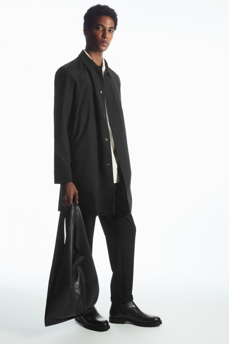Pánské Chino Kalhoty COS Tapered Vlna Černé | VRKY-95318