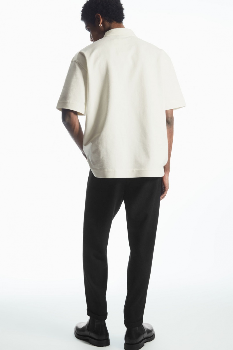 Pánské Chino Kalhoty COS Tapered Vlna Černé | VRKY-95318