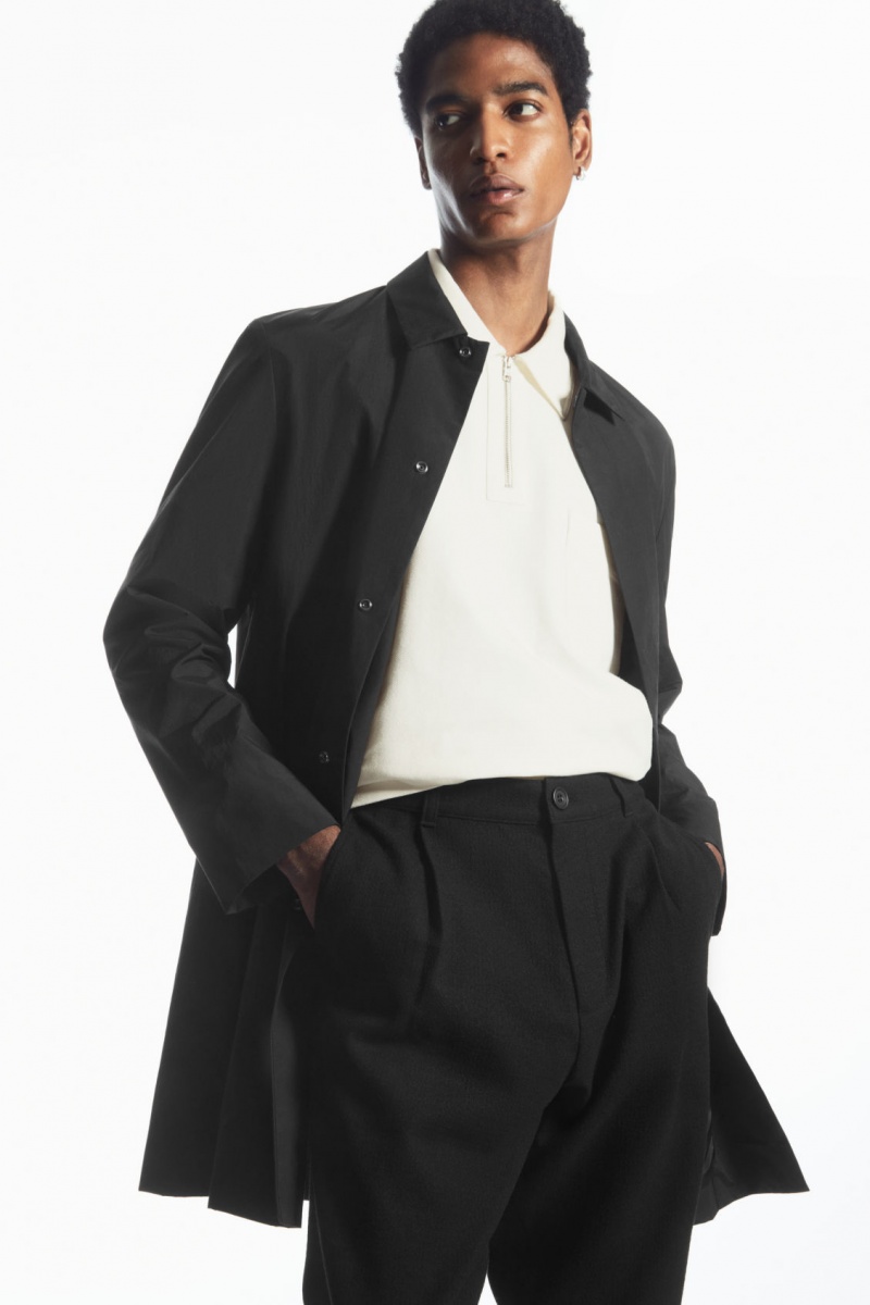 Pánské Chino Kalhoty COS Tapered Vlna Černé | VRKY-95318