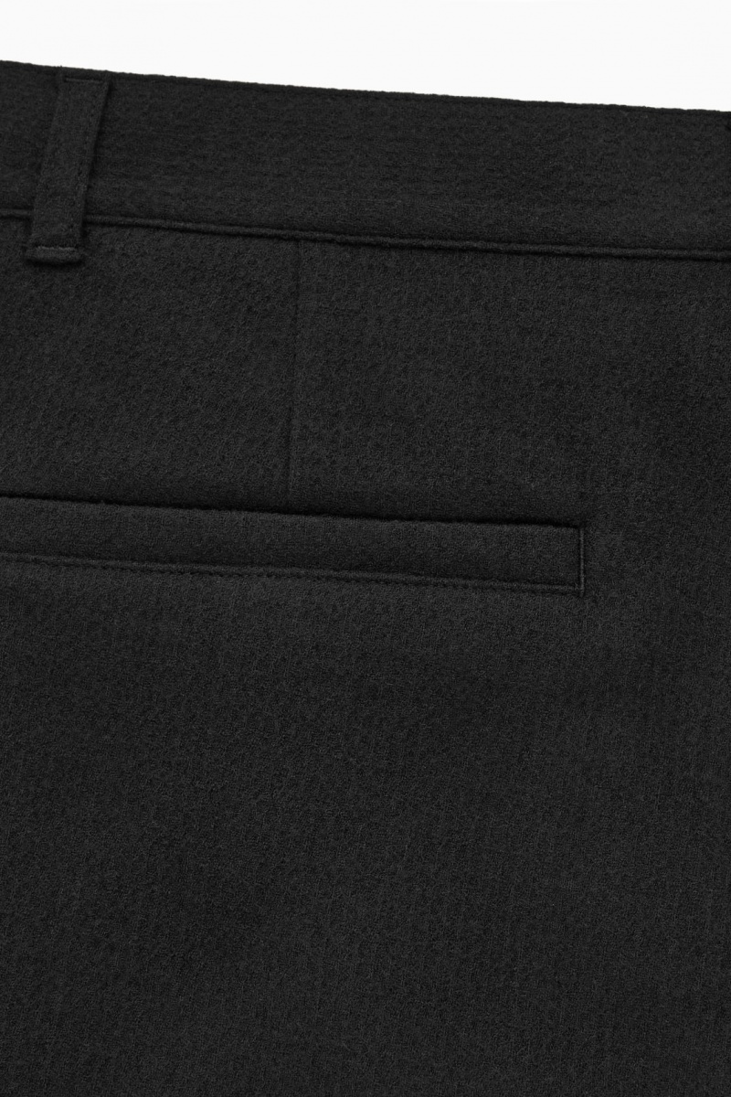 Pánské Chino Kalhoty COS Tapered Vlna Černé | VRKY-95318