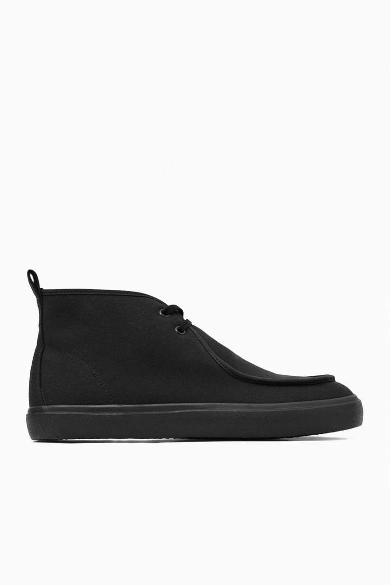 Pánské Chukka Boty COS Platene Černé | HWAL-52430