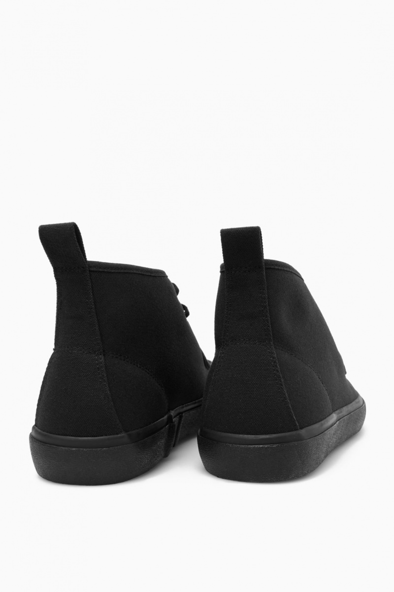 Pánské Chukka Boty COS Platene Černé | HWAL-52430
