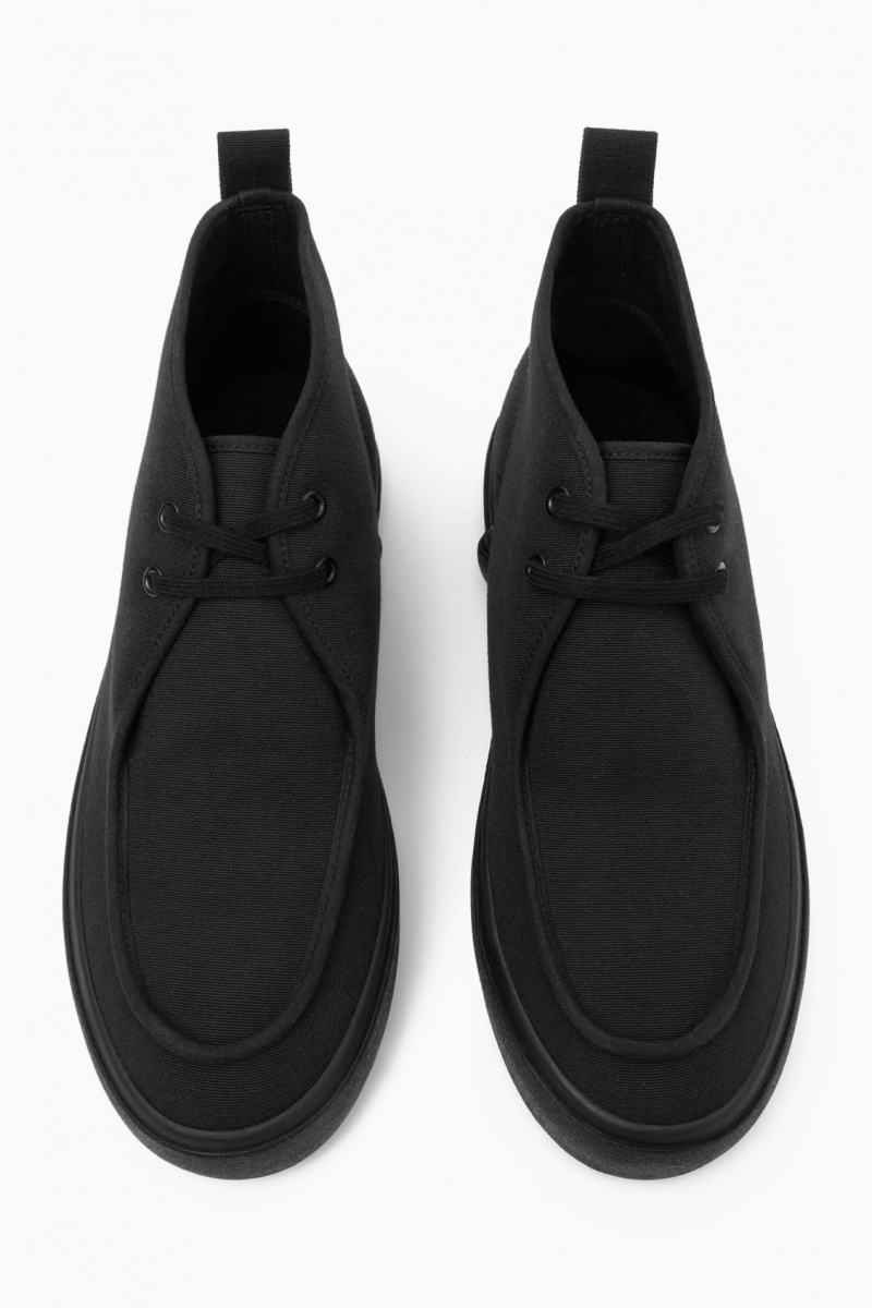 Pánské Chukka Boty COS Platene Černé | HWAL-52430
