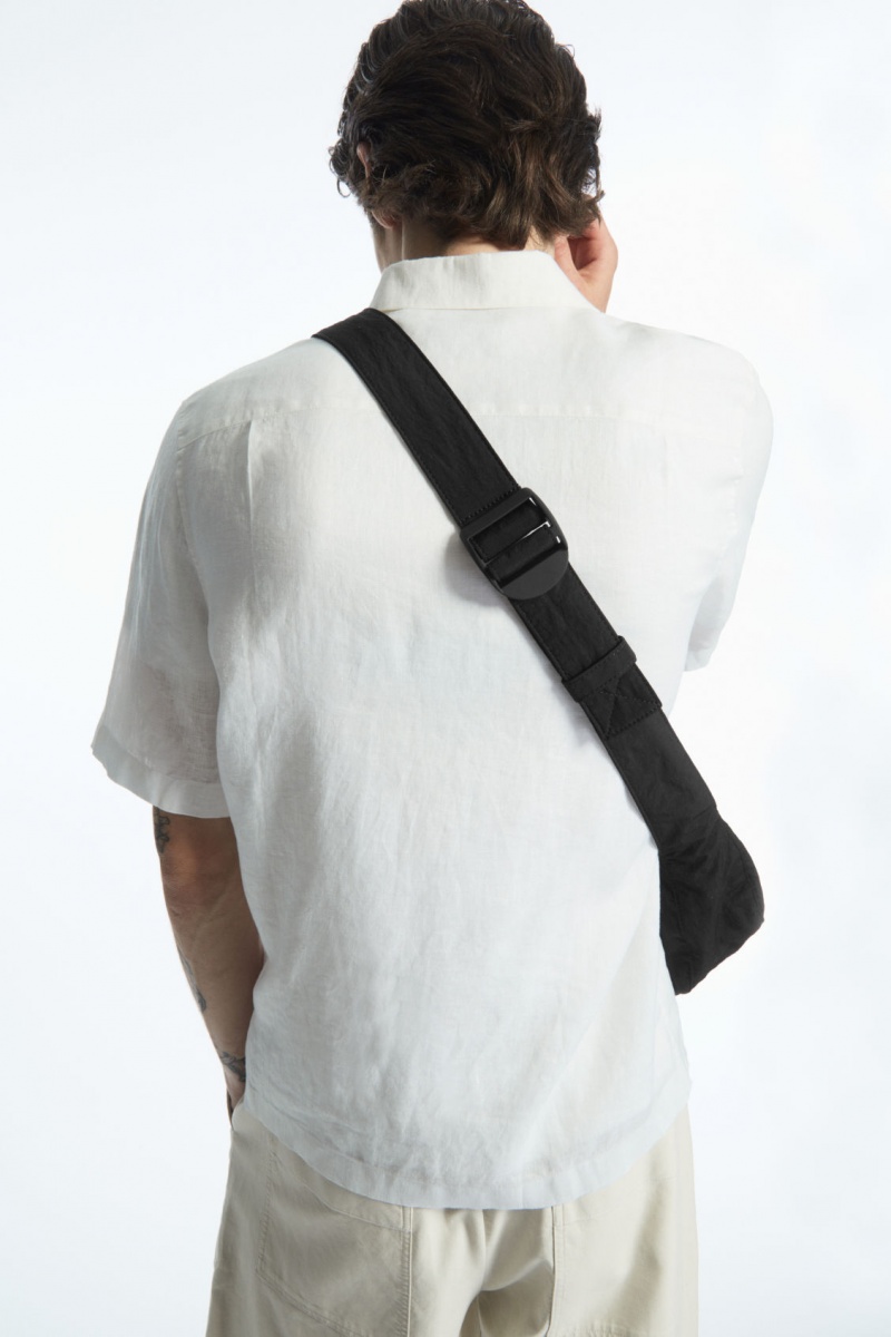 Pánské Crossbody Kabelka COS Crossbody Saddle Nylon Černé | ZBMD-05194