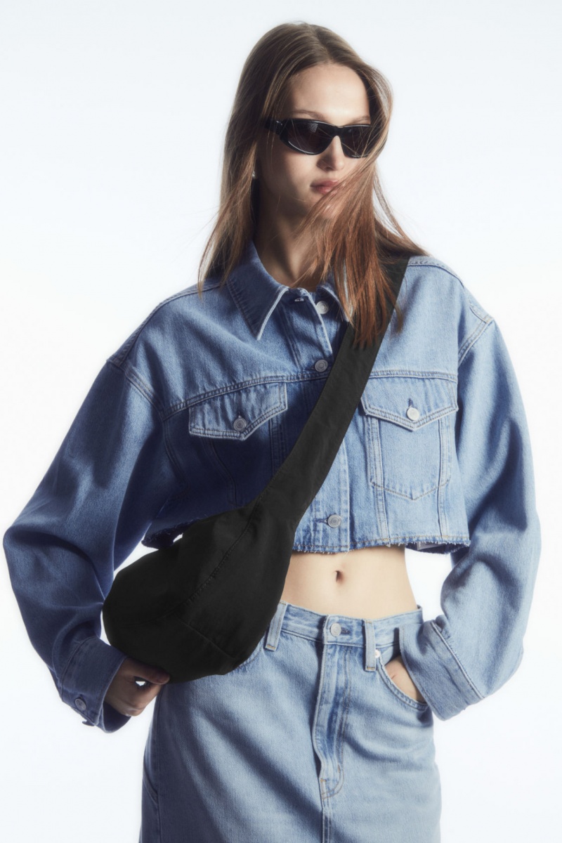 Pánské Crossbody Kabelka COS Crossbody Saddle Nylon Černé | ZBMD-05194