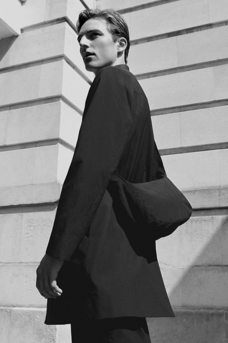 Pánské Crossbody Kabelka COS Crossbody Saddle Nylon Černé | ZBMD-05194