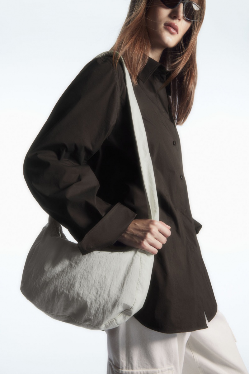Pánské Crossbody Kabelka COS Crossbody Saddle Nylon Šedé | RVNF-92650