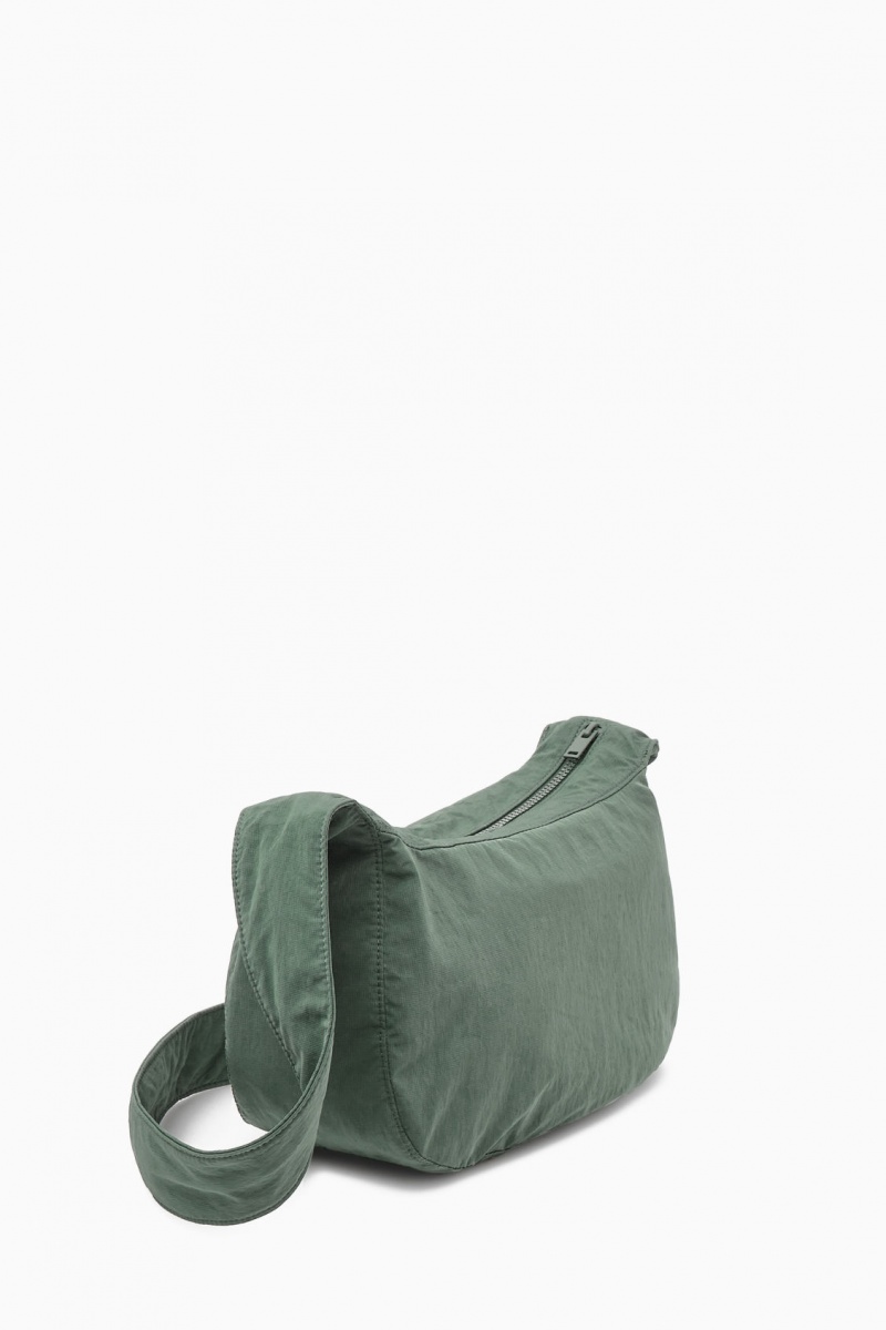 Pánské Crossbody Kabelka COS Crossbody Saddle Nylon Tmavě Zelene | SXNG-13470