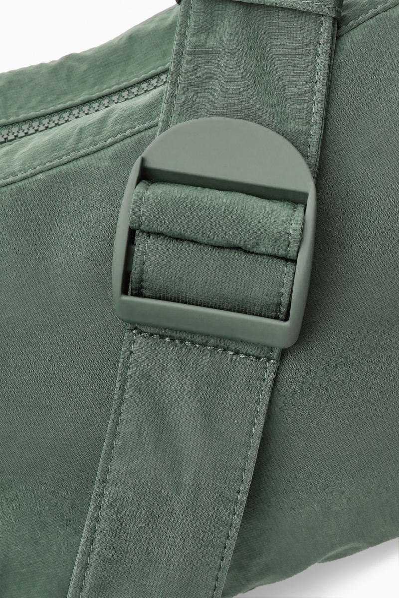 Pánské Crossbody Kabelka COS Crossbody Saddle Nylon Tmavě Zelene | SXNG-13470