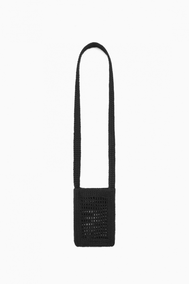 Pánské Crossbody Kabelka COS Mini Crochet Černé | SBPT-28506