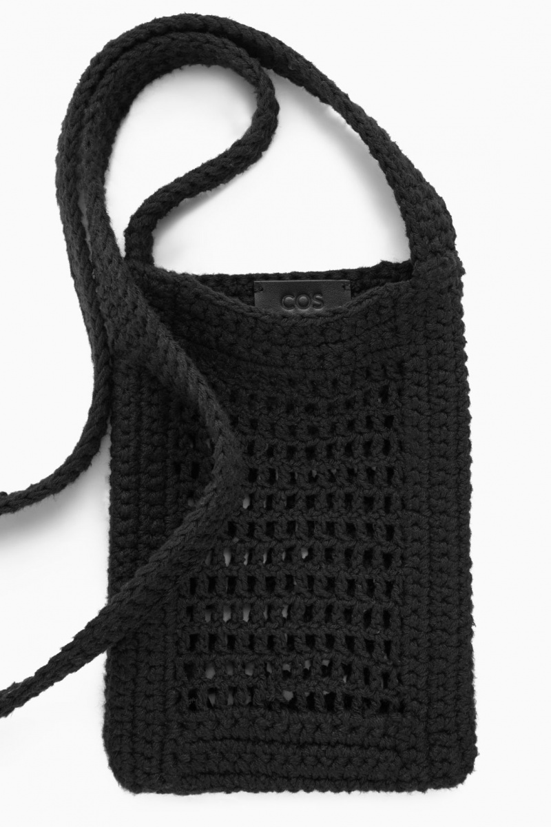 Pánské Crossbody Kabelka COS Mini Crochet Černé | SBPT-28506