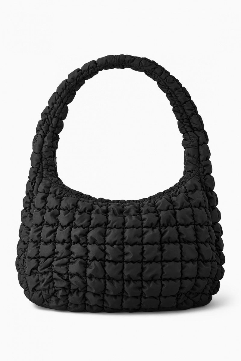 Pánské Crossbody Kabelka COS Oversized Prošívaný Černé | JUBZ-95473