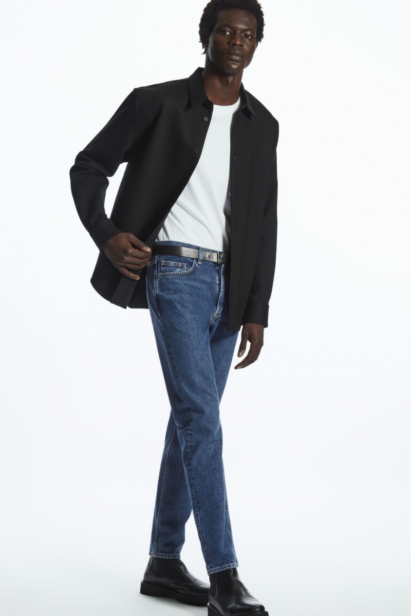 Pánské Džíny COS Regular-Fit Tapered-Leg Blankyt | OSVP-64793