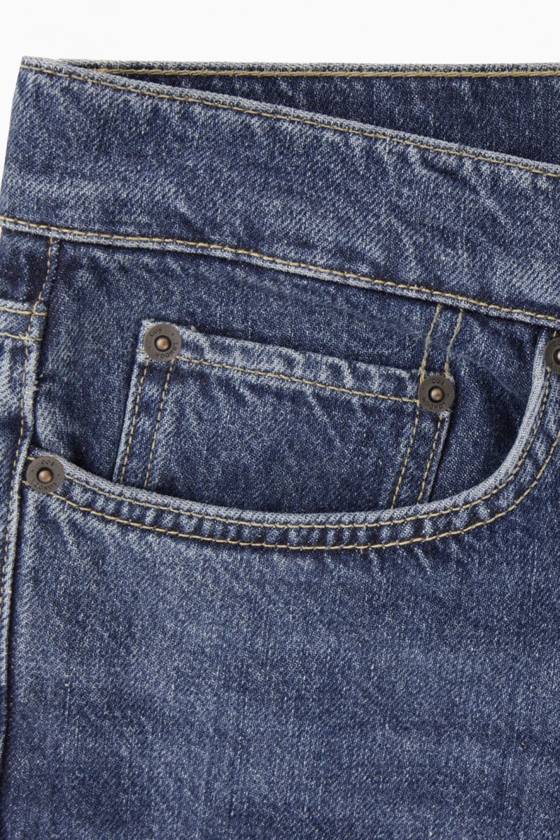 Pánské Džíny COS Regular-Fit Tapered-Leg Tmavě Blankyt | MODL-26704