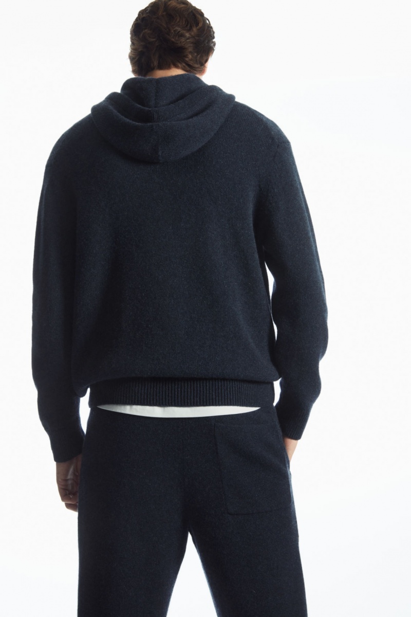 Pánské Jogger Kalhoty COS Relaxed-Fit Pure Cashmere Tmavě Blankyt | BJOD-73169