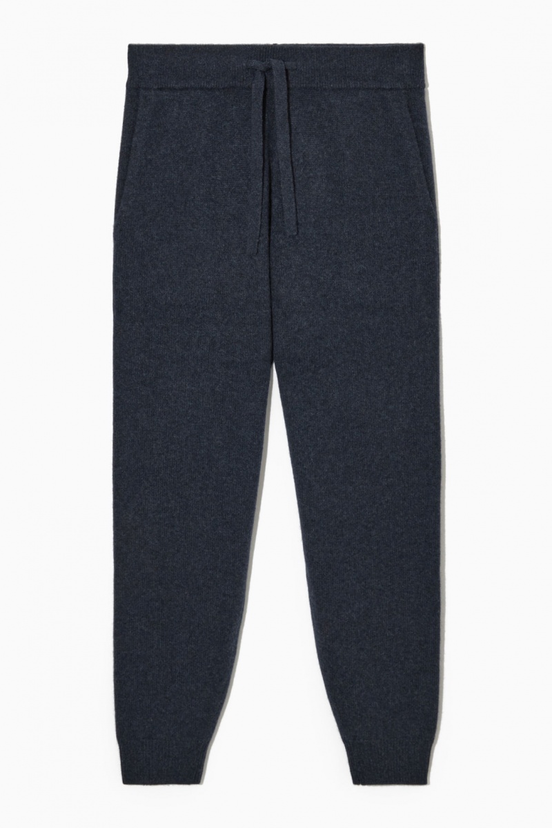 Pánské Jogger Kalhoty COS Relaxed-Fit Pure Cashmere Tmavě Blankyt | BJOD-73169