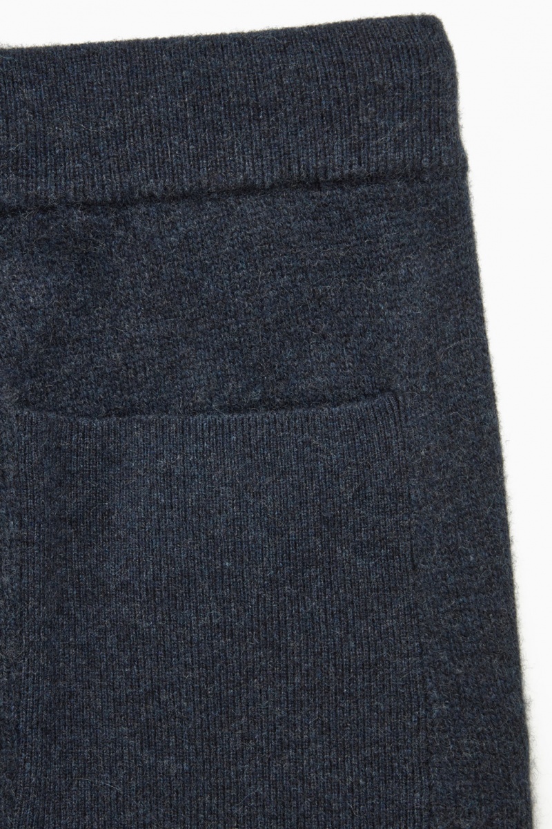Pánské Jogger Kalhoty COS Relaxed-Fit Pure Cashmere Tmavě Blankyt | BJOD-73169