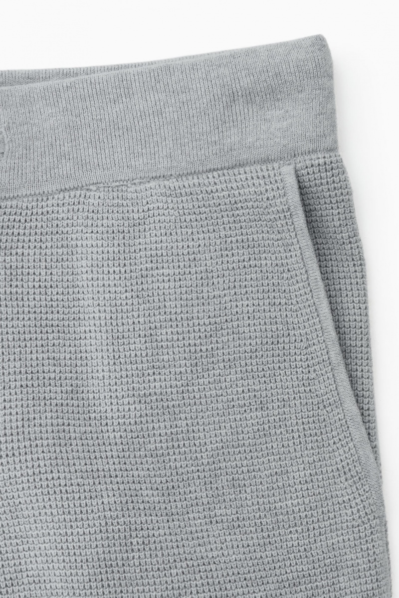 Pánské Jogger Kalhoty COS Waffle-Knit Cashmere-Blend Šedé | WXBR-89702