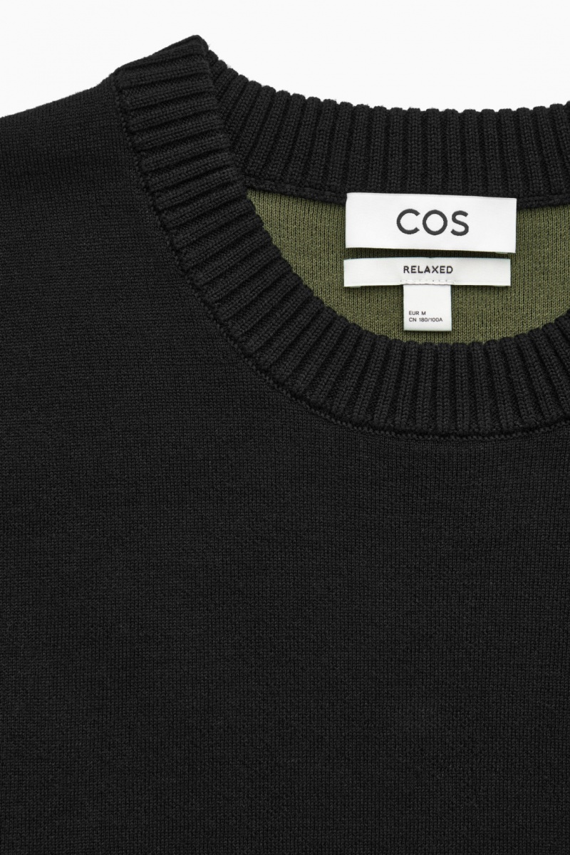 Pánské Jumpers COS Double-Faced Merino Vlna Černé | KCZX-23950