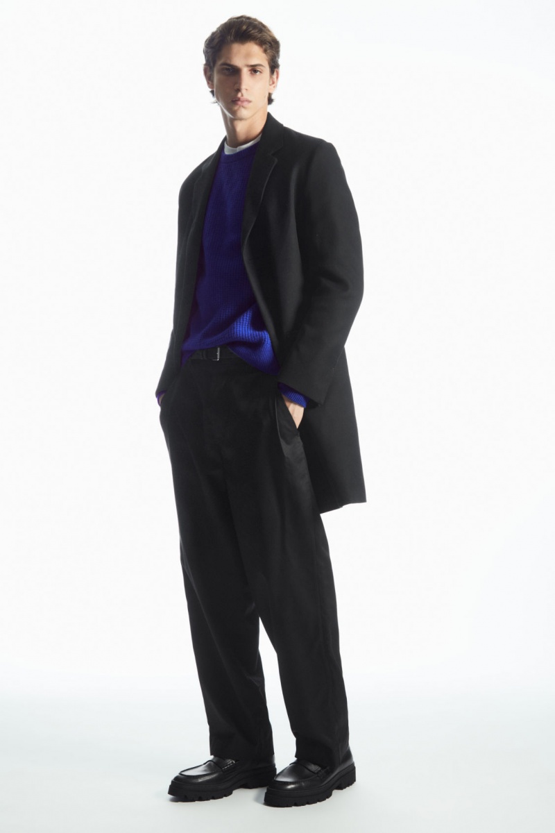 Pánské Jumpers COS Waffle-Knit Pure Cashmere Světle Blankyt | SPDZ-89534