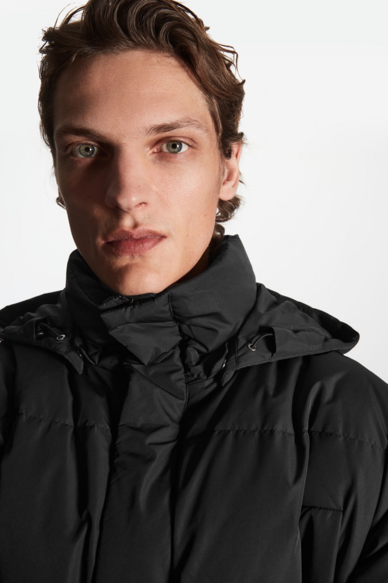 Pánské Kabáty COS Recycled-Down Puffer Černé | GWFT-81624