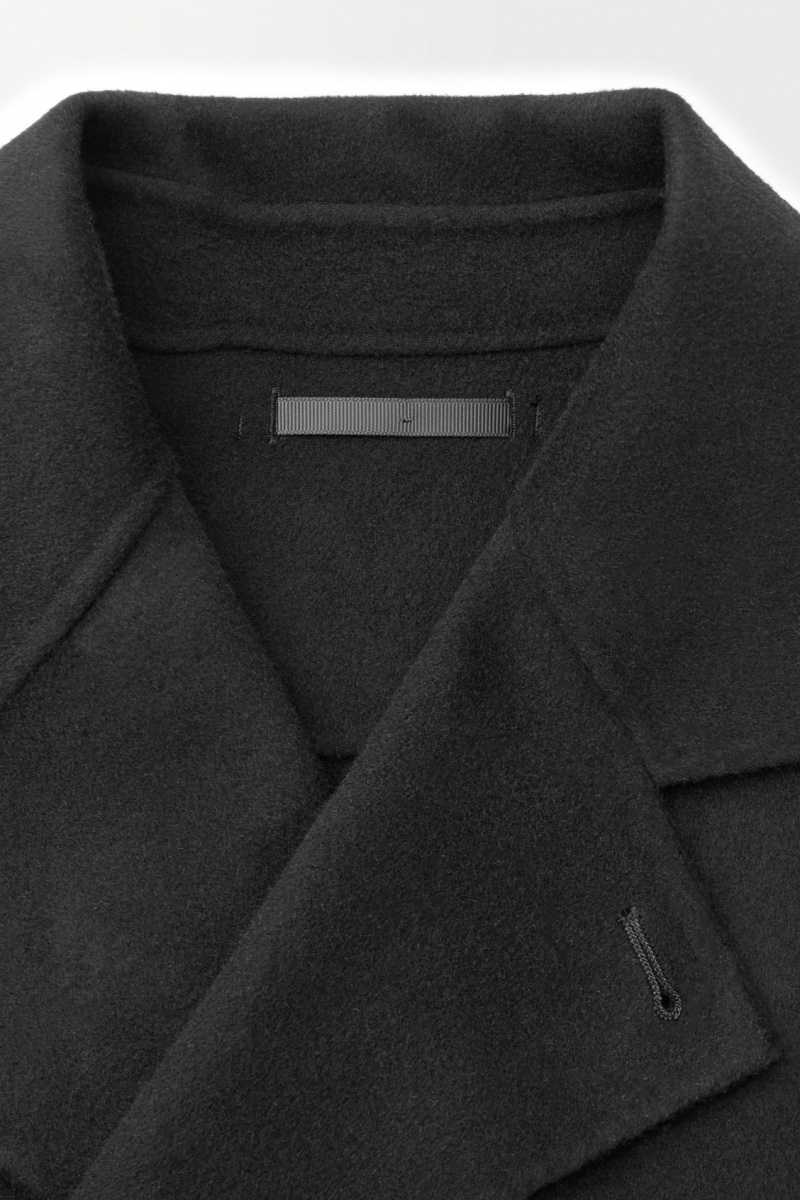Pánské Kabáty COS The Double-Breasted Vlna Černé | ZOCB-97358
