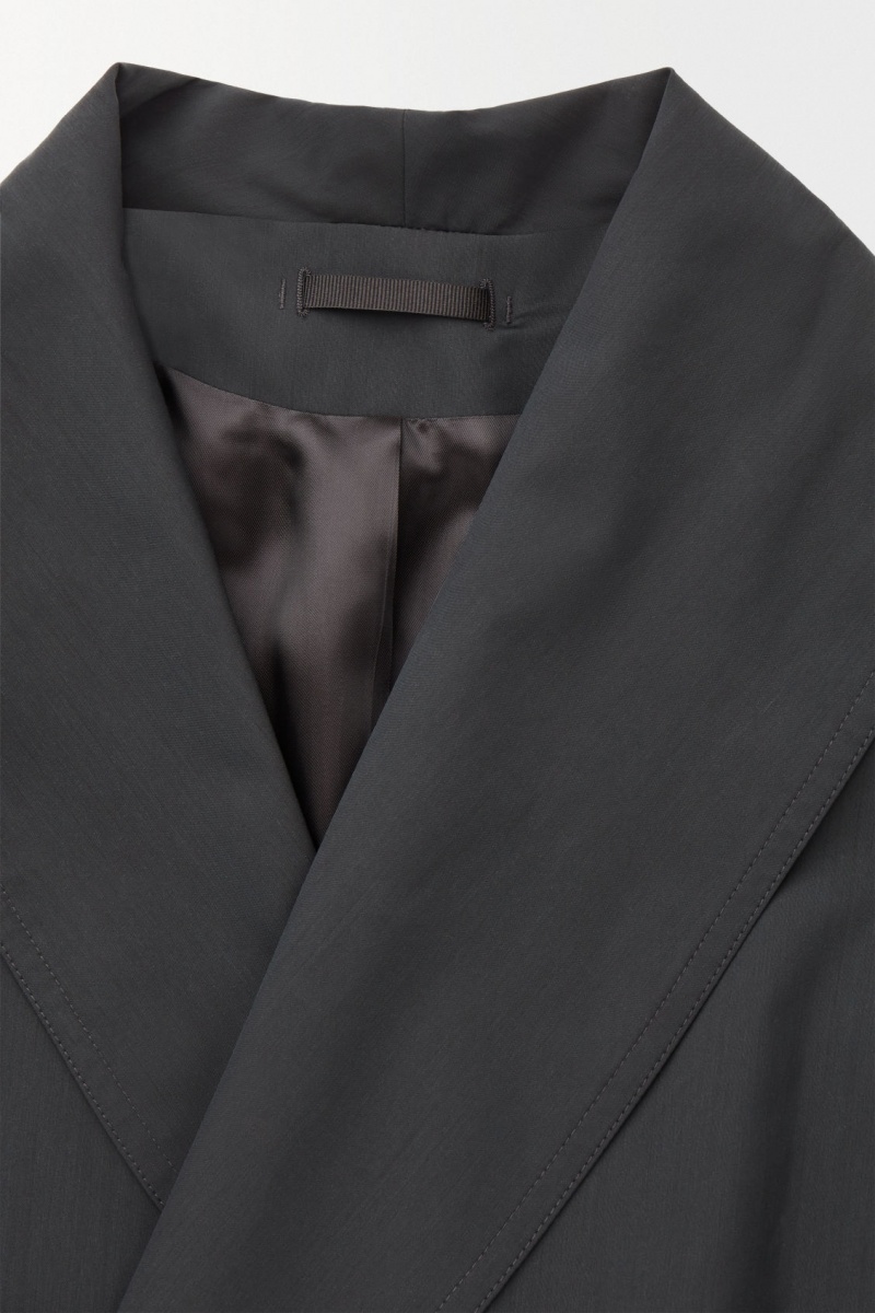 Pánské Kabáty COS The Technical Vlna-Blend Trench Tmavě Zelene | DFLB-96351