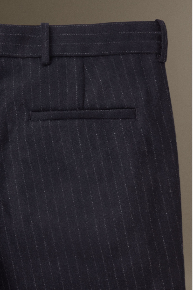 Pánské Kalhoty COS Cropped Pinstriped Vlna Rovný Tmavě Blankyt | ZXSV-09731