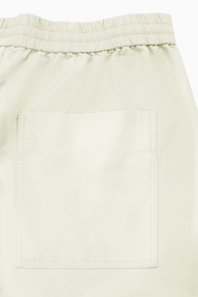 Pánské Kalhoty COS Elasticated Twill Bílé | YZLU-39167