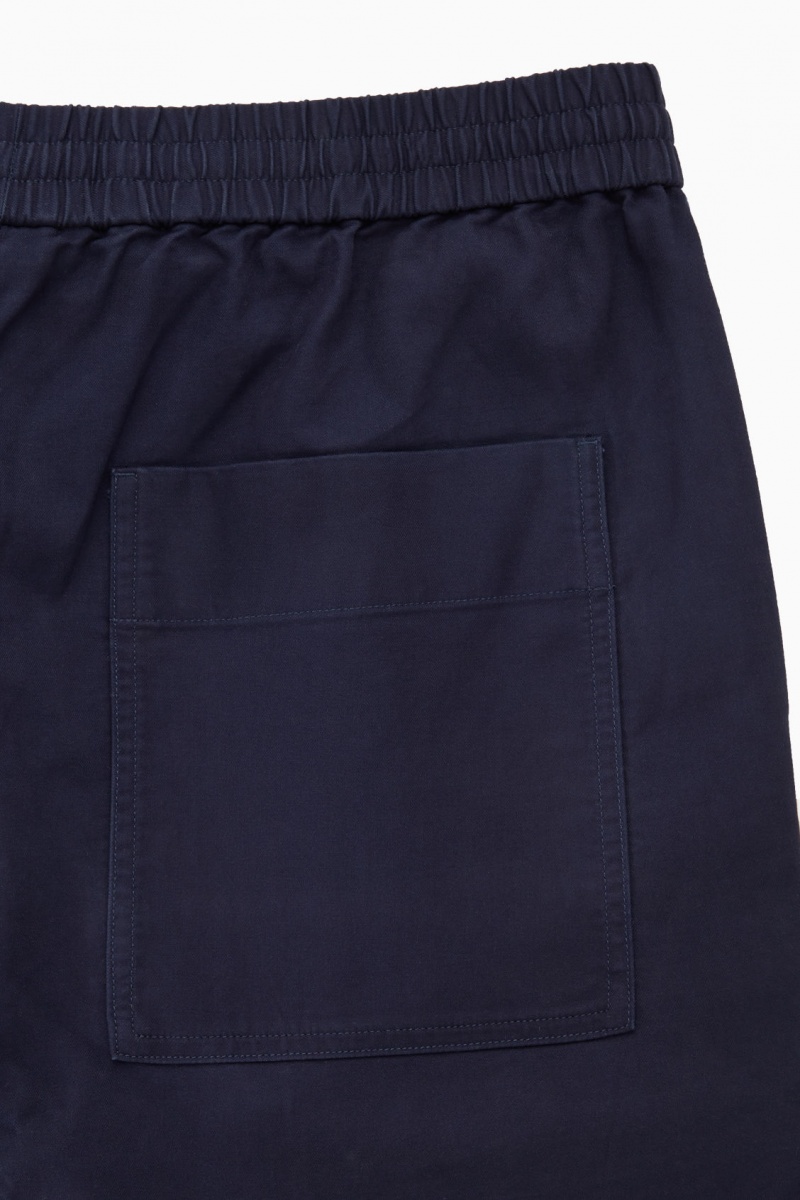 Pánské Kalhoty COS Elasticated Twill Tmavě Blankyt | XLFJ-62937