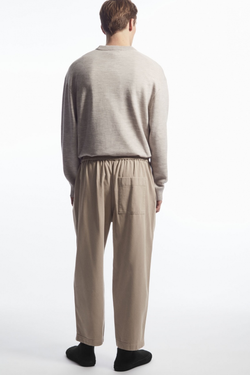 Pánské Kalhoty COS Elasticated Twill Šedé | KNOL-98061