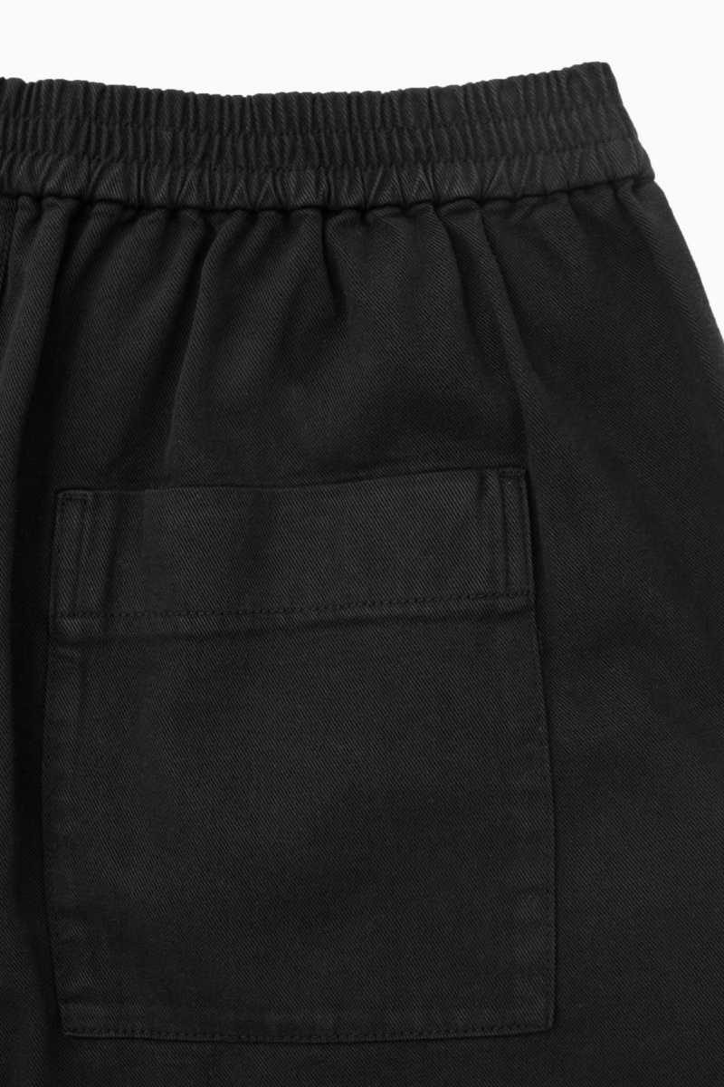Pánské Kalhoty COS Elasticated Twill Černé | BEFK-89051