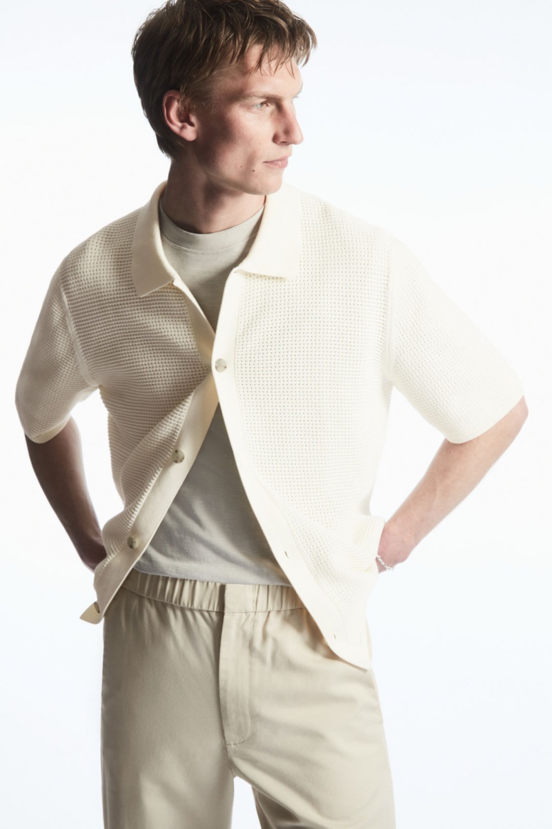 Pánské Kalhoty COS Regular-Fit Tapered Béžový | THJW-70921