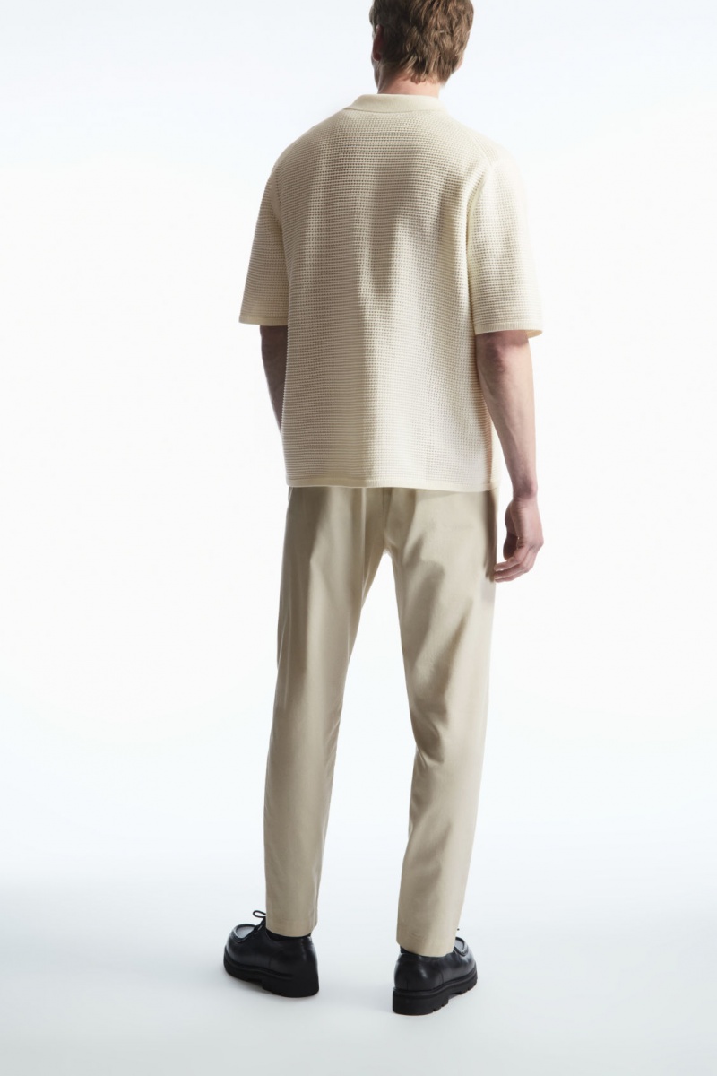 Pánské Kalhoty COS Regular-Fit Tapered Béžový | THJW-70921