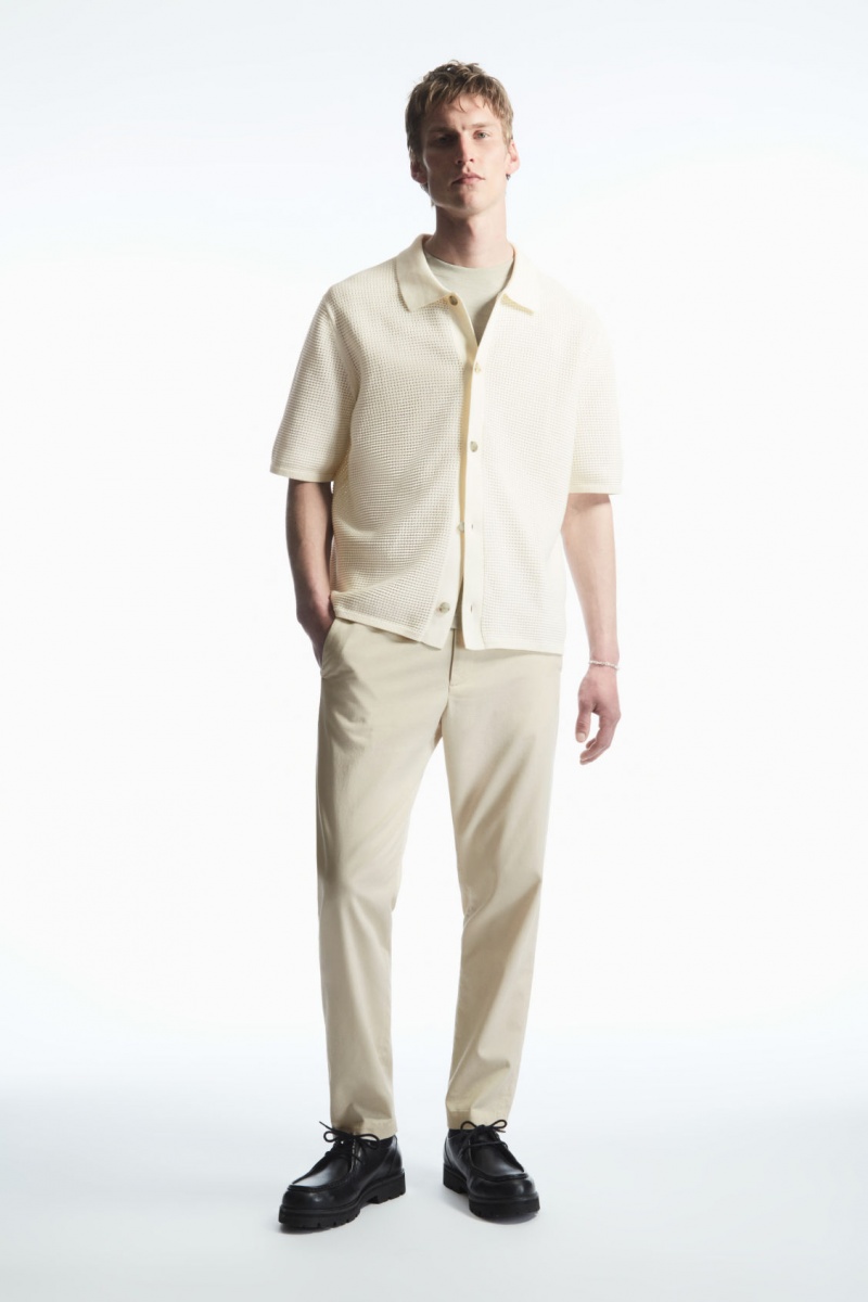 Pánské Kalhoty COS Regular-Fit Tapered Béžový | THJW-70921