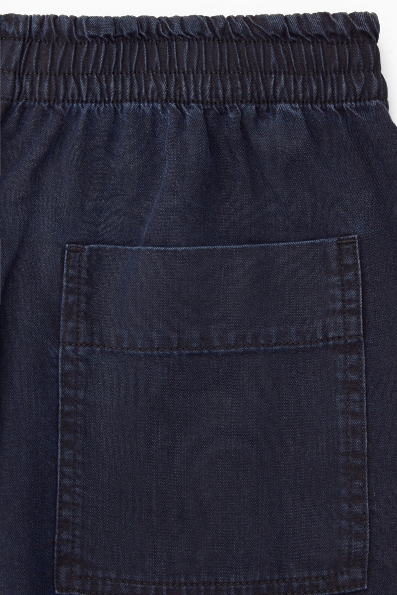 Pánské Kalhoty COS Rovný-Leg Lehké Denim Tmavě Blankyt | IWTH-74362