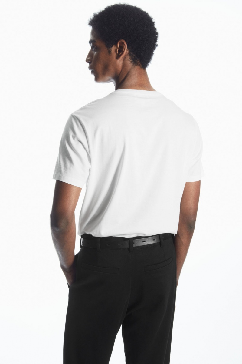 Pánské Kalhoty COS Tapered Bavlněné-Jersey Černé | PBIG-97052